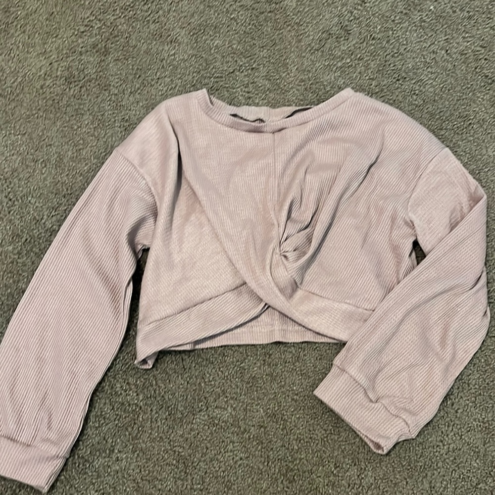 Cropped long sleeve for girls mauve 10y